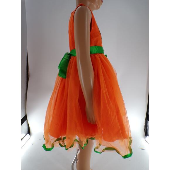 Dance Costume Ibtom Halloween Pumpkin Medium Child Dress Orange Jazz - Picture 4 of 7